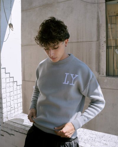 Grey "LY" Knit sweater - LOVEYOURS